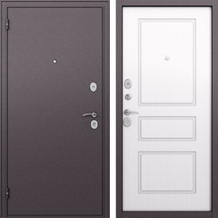 Дверь входная Buldoors Вега левая букле шоколад - ларче белый 960х2050 мм