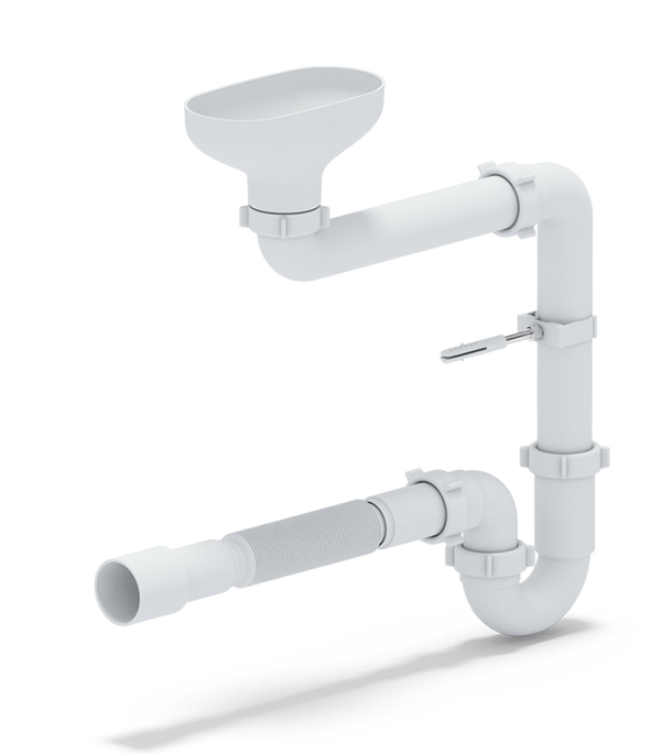 Сифон для мойки АНИ Пласт DR5015 1 1/2"х40 мм прямоточный смещенный с ...