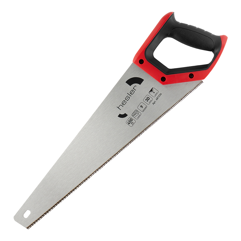 Ножовка по дереву Hesler 450 мм 9 зуб/дюйм средний зуб ножовка по дереву fit 40445 средний зуб 450 мм