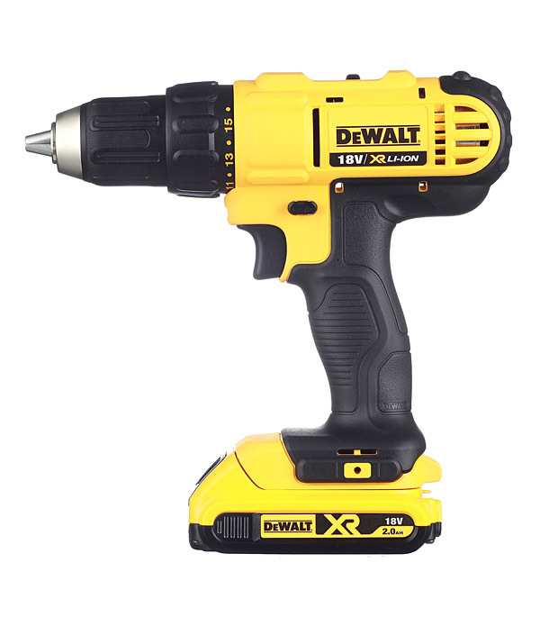 

Дрель-шуруповерт аккумуляторная DeWalt 18 В 2 Ач Li-Ion 2 АКБ и ЗУ (DCD771D2-QW)