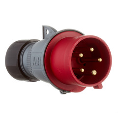 Вилка кабельная ABB Easy&Safe прямая переносная с заземлением 3P+N+E 3 фазы 32 А 400 В IP44