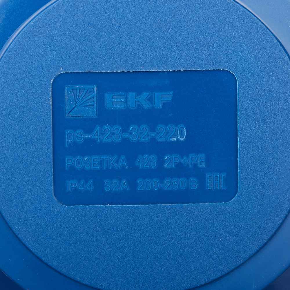 фото Розетка кабельная ekf proxima прямая настенная 2р+ре 32 а 220 в ip44 с крышкой