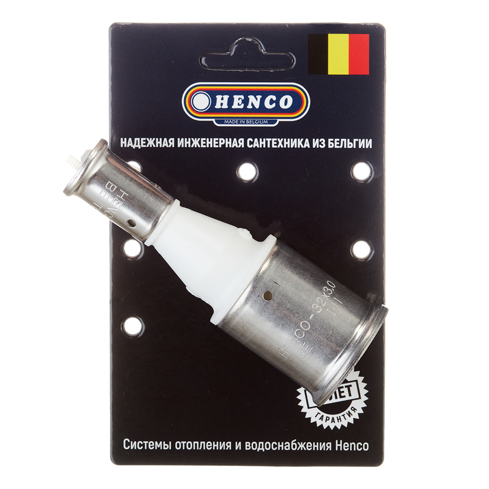 фото Муфта henco (16pkw-3216) 32(пресс) х 16(пресс) белая pvdf