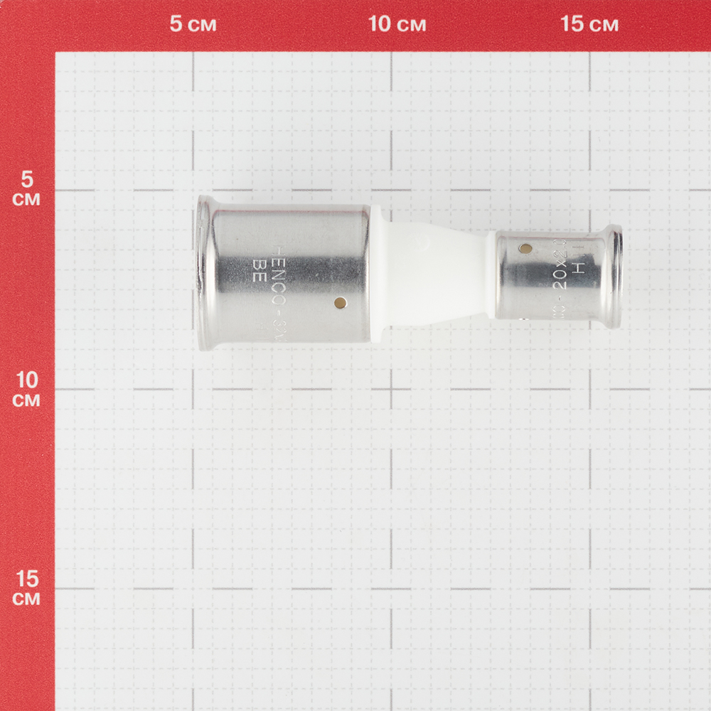 фото Муфта henco (16pkw-3220) 32(пресс) х 20(пресс) белая pvdf