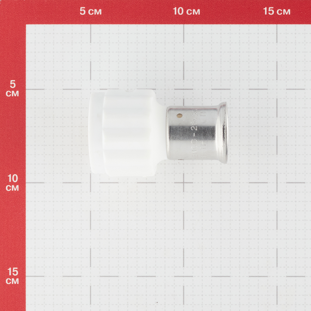 фото Муфта henco (18pkw-2606) 26(пресс) х 1 вр(г) белая pvdf