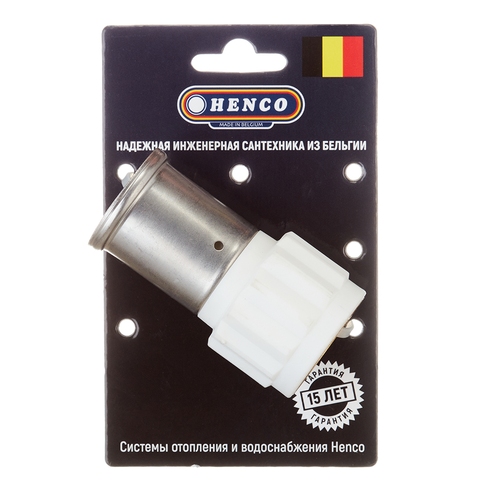 фото Муфта henco (18pkw-3206) 32(пресс) х 1 вр(г) белая pvdf