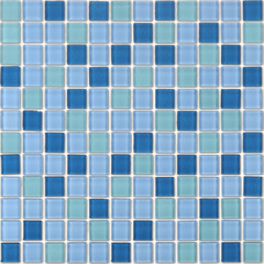 Мозаика Lavelly Crystal синий микс стеклянная 300х300х4 мм глянцевая