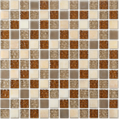 Мозаика Lavelly Elements Light Brown Mix светло-коричневый микс из стекла и камня 298х298х4 мм