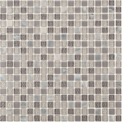 Мозаика Lavelly Elements Light Grey Mix серый микс из стекла и камня 305х305х4 мм