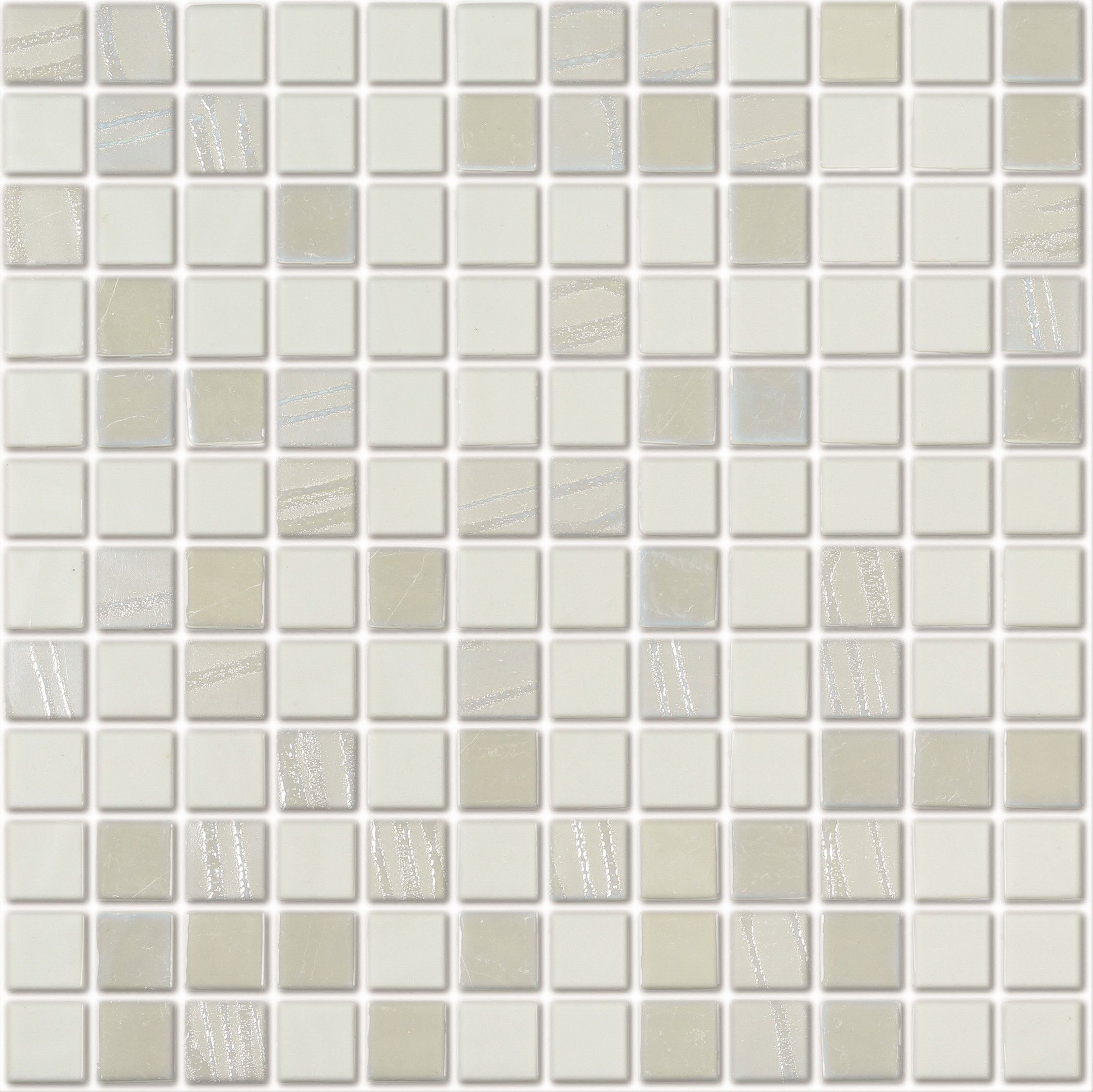 Мозаика Lavelly Smalta белая стеклянная 311х311х4,9 мм глянцевая