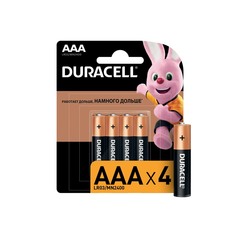 Батарейка Duracell ААA мизинчиковая LR03 1,5 В (4 шт.)
