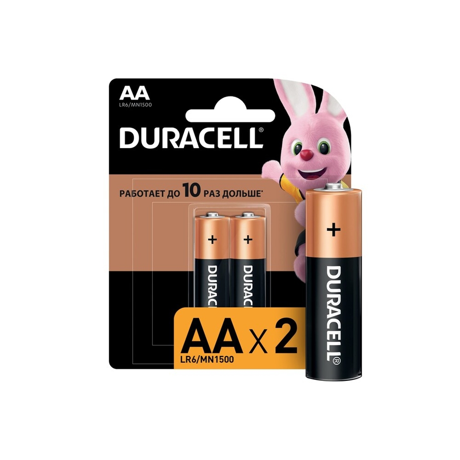 Батарейка Duracell АА пальчиковая LR6 1,5 В (2 шт.) — купить в ...