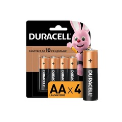 Батарейка Duracell АА пальчиковая LR6 1,5 В (4 шт.)