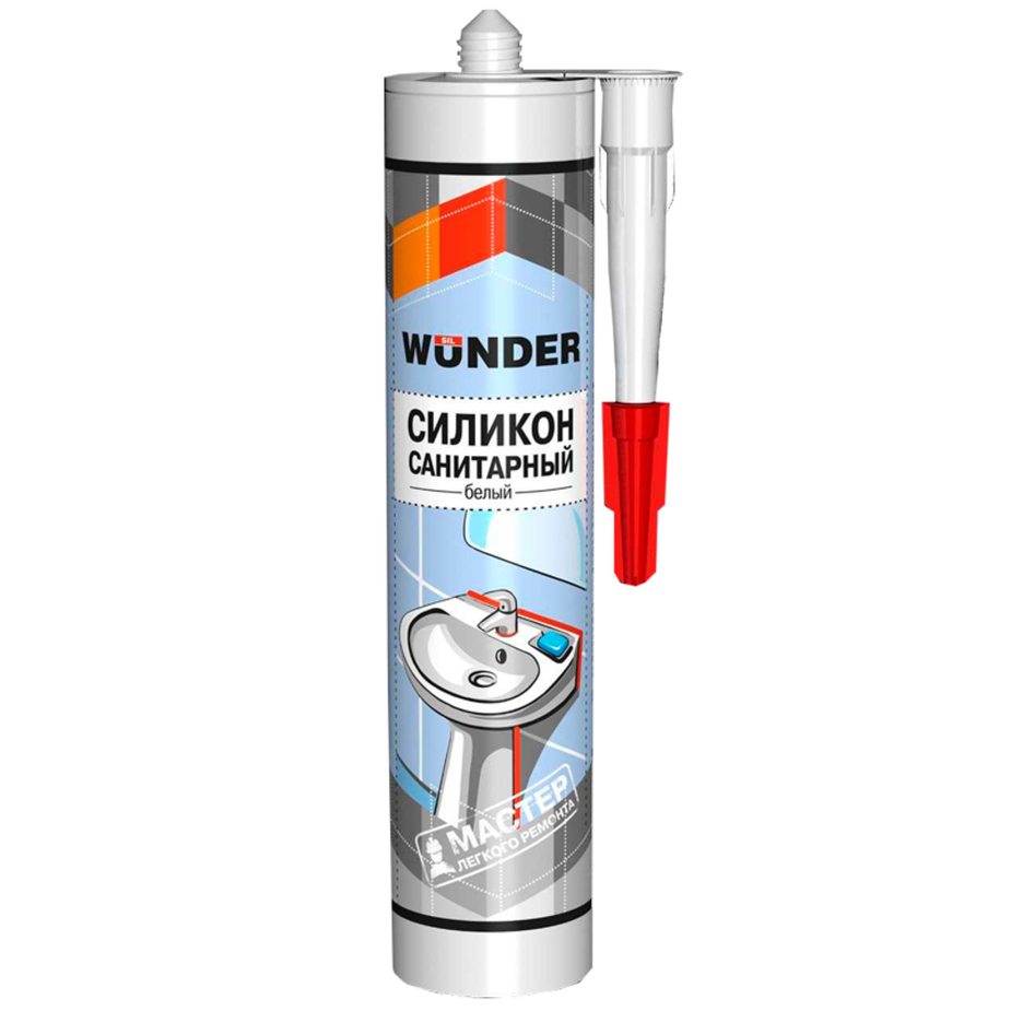 Герметик силиконовый санитарный Wunder прозрачный 280 мл — купить в ...