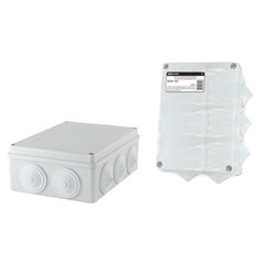 Коробка распределительная TDM Electric для открытой установки 190х140х70 мм 10 вводов белая IP55