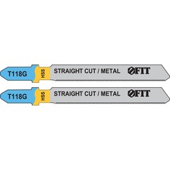 Пилки для лобзика FIT, T118G (2шт), для резки листового металла.Толщина реза 0,5-1,5 мм , Арт. 40963