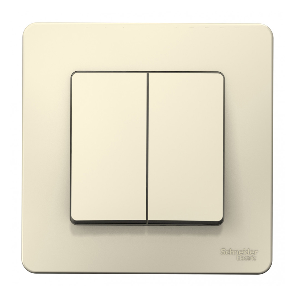 

Выключатель с рамкой Schneider Electric Blanca BLNVS010502 двухклавишный скрытая установка молочный