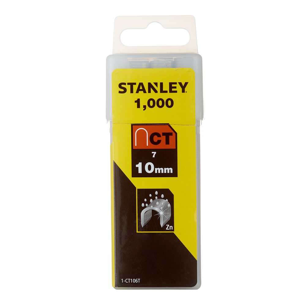 фото Скобы для степлера stanley (1-ct106t) тип ст 100 10 мм для кабеля (1000 шт.)