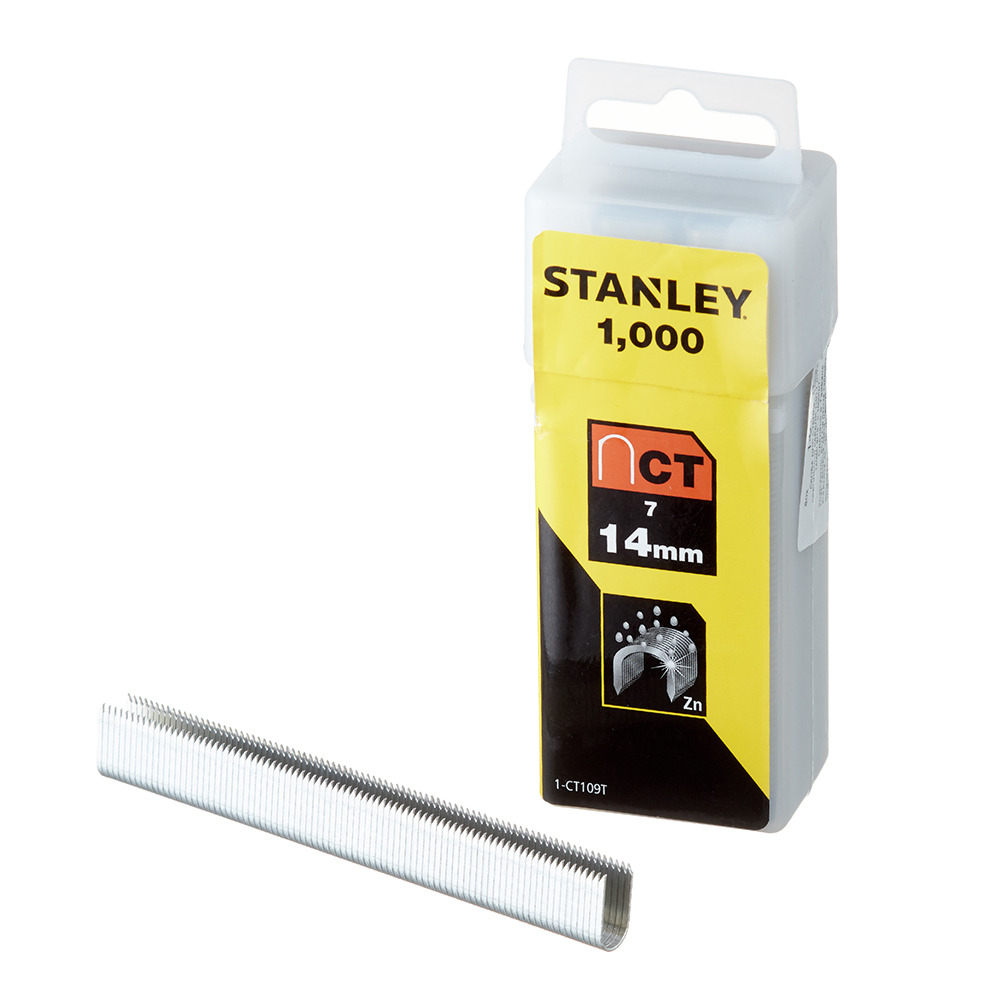фото Скобы для степлера stanley (1-ct109t) тип ст 100 14 мм для кабеля (1000 шт.)