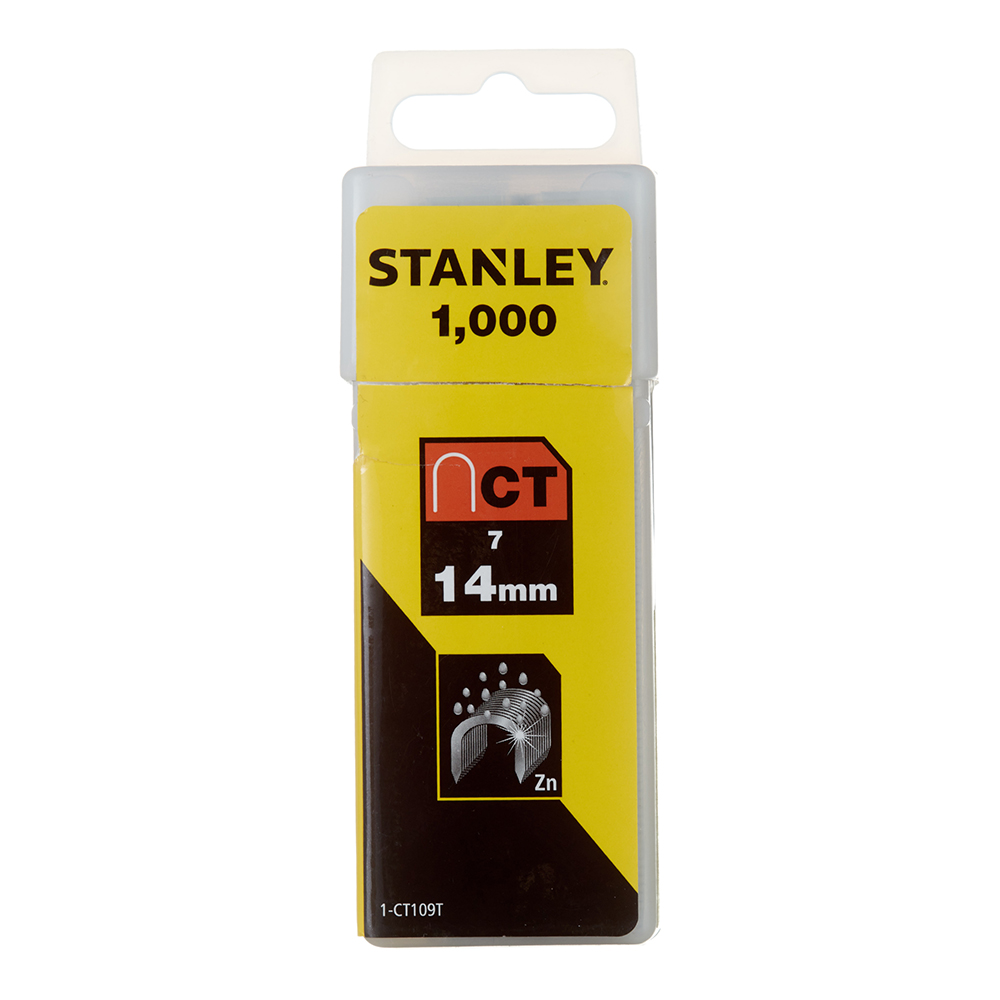 фото Скобы для степлера stanley (1-ct109t) тип ст 100 14 мм для кабеля (1000 шт.)