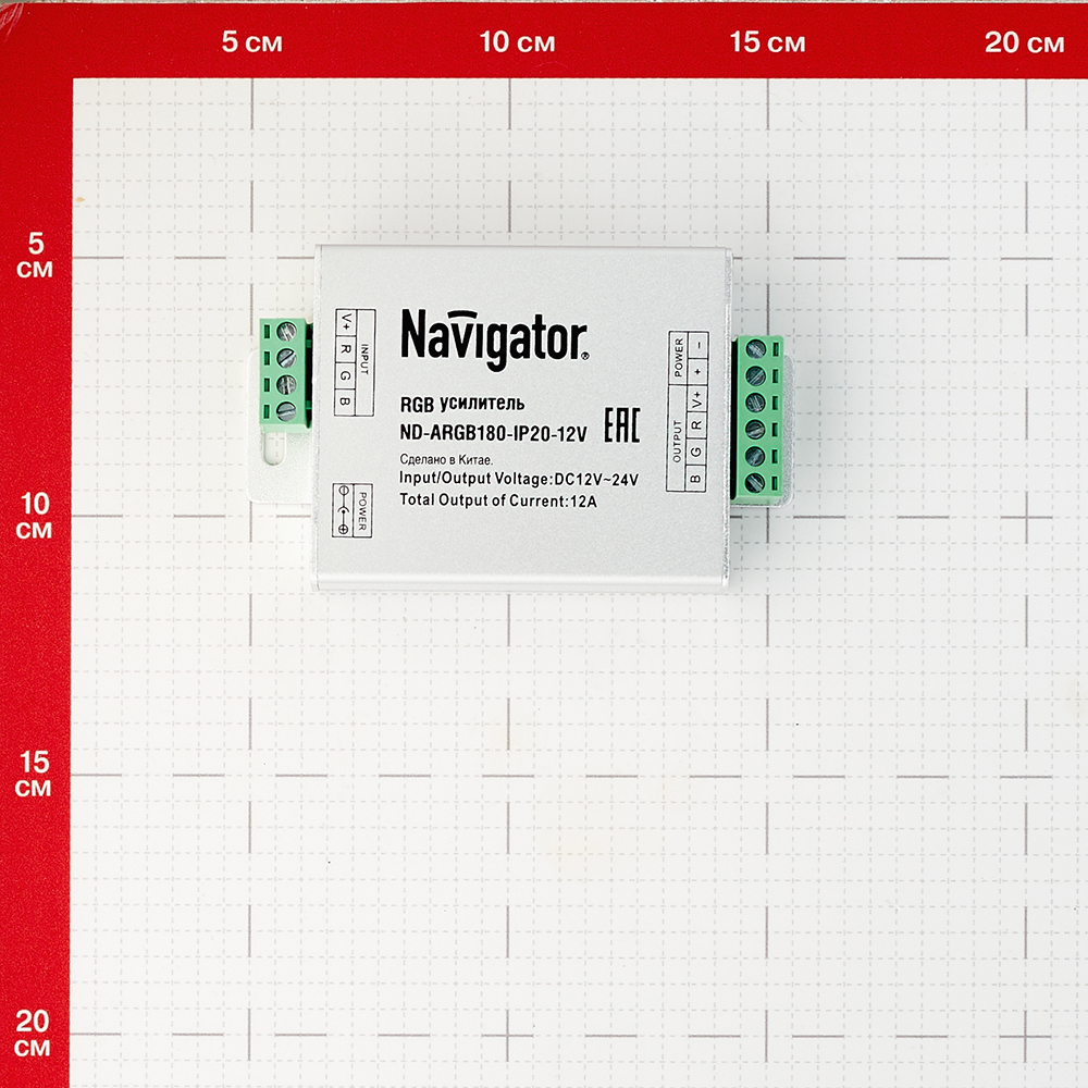 фото Усилитель для светодиодной ленты rgb navigator 180/360 вт 12 в ip20