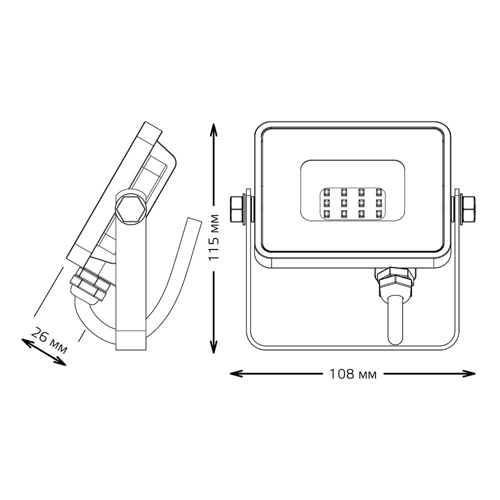 фото Прожектор светодиодный gauss qplus до-10 10 вт 220 в ip65 6500к плоский корпус (613511310)