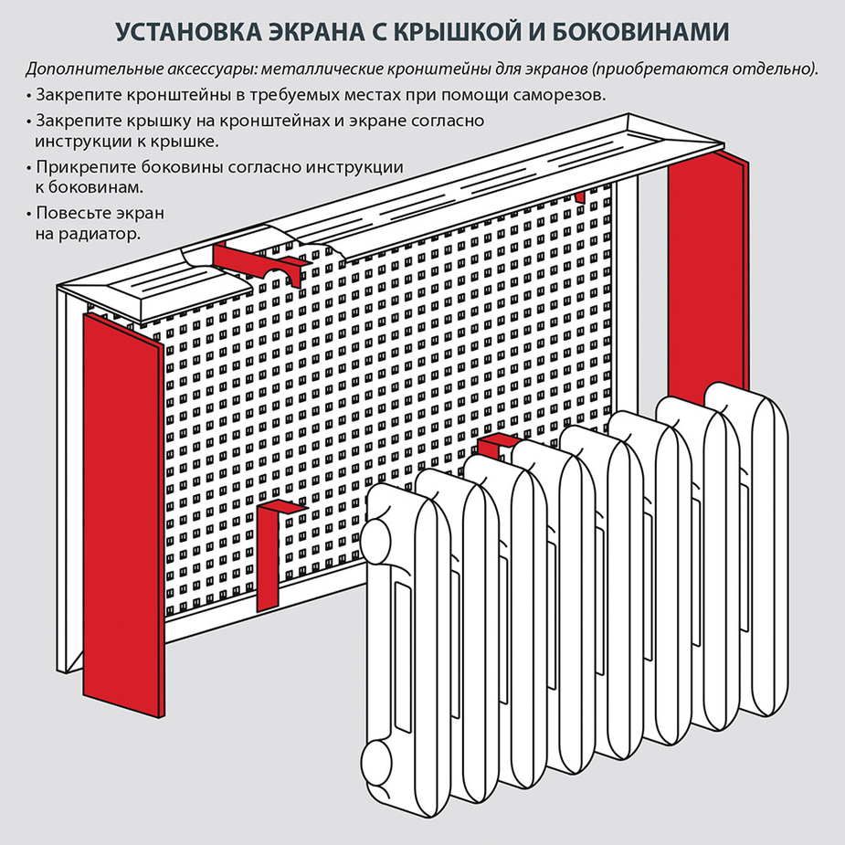 Экран для радиатора стильный дом готико