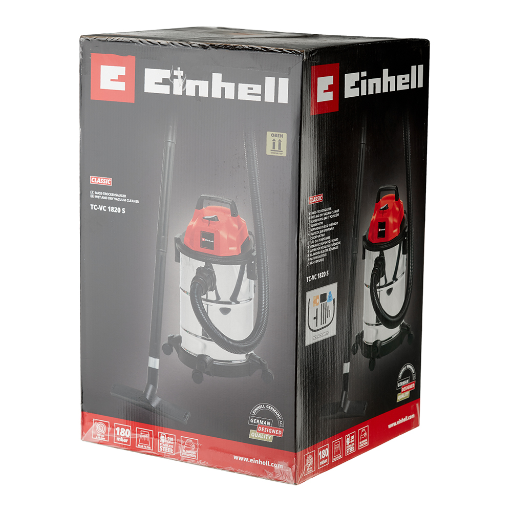 фото Пылесос строительный электрический einhell tc-vc 1820 s (2342167) 1250 вт 20 л