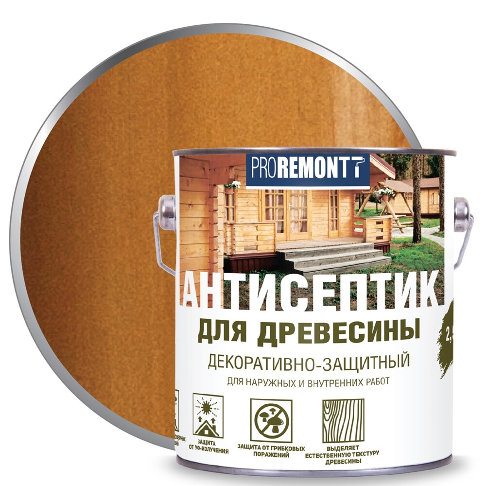 Антисептик декоративный Proremontt для дерева тик 2,5 л — купить в ...