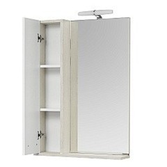 Зеркальный шкаф Акватон Бекка 600 мм белый/дуб сомерсет