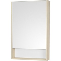 Зеркальный шкаф Акватон Сканди 550 мм белый/дуб верона