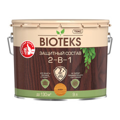 Антисептик Текс Bioteks 2-в-1 декоративный для дерева клен 9 л