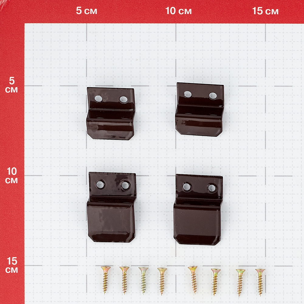 фото Комплект креплений для москитной сетки "z" сталь коричневый