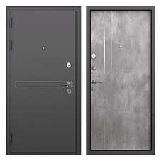 Дверь входная Buldoors Раин левая букле графит - бетон 960х2050 мм