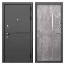 Дверь входная Buldoors Раин правая букле графит - бетон 860х2050 мм