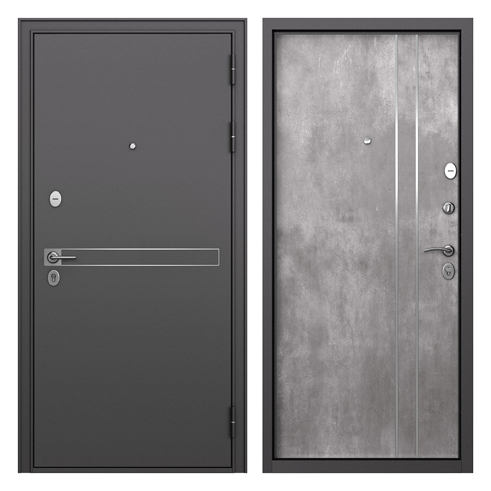 Дверь входная Mastino Раин правая букле графит - бетон 860х2050 мм входная дверь техно графит зеркало бетон темный 860х2050 мм
