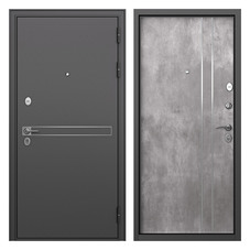 Дверь входная Buldoors Раин правая букле графит - бетон 960х2050 мм