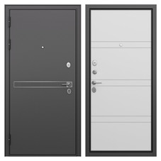 Дверь входная Buldoors Гранто левая букле графит - белый софт 860х2050 мм