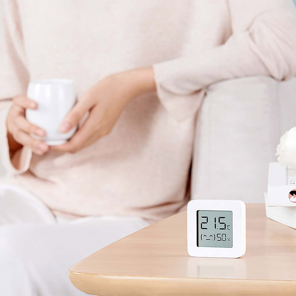 фото Датчик температуры и влажности xiaomi mi temperature and humidity monitor 2 (nun4126gl) комнатный активный