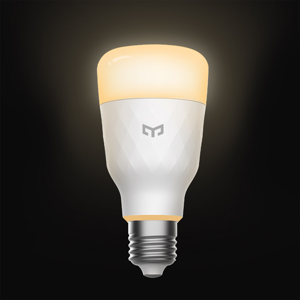 фото Лампа светодиодная yeelight smart home белая (yldp15yl) 8,5 вт e27 грушевидная 800 лм 2700к холодный свет 180-260 в для светильников матовая диммируемая