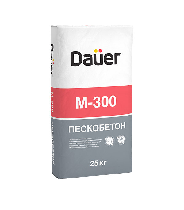 Пескобетон (ЦПС) М300 Dauer 25 кг — купить в Москве: цена за штуку ...