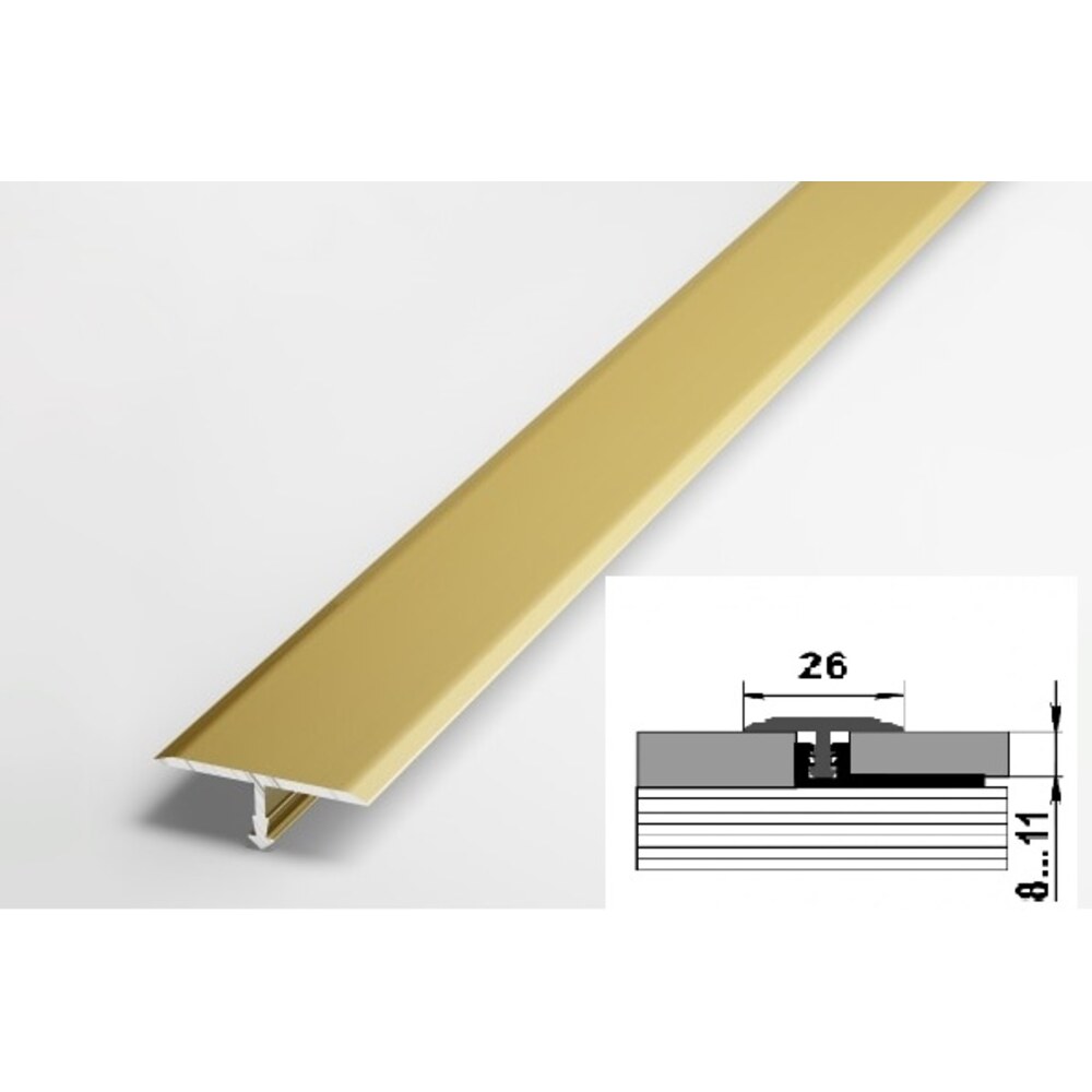 профиль т-образный profilpas латунь полированная 2,7м. 2700. 2700. профиль алюминиевый т-образный 20х15х2x2000 мм. профиль т-образный 18/10 белый 2,7м идеал.