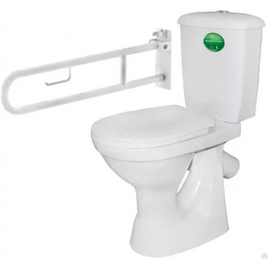 Унитаз-компакт Персона белый Стандарт с откидным окрашенным поручнем ...