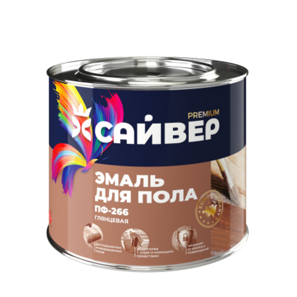 Эмаль для пола Сайвер ПФ-266 желто-коричневая 0,8 кг — купить в Санкт ...