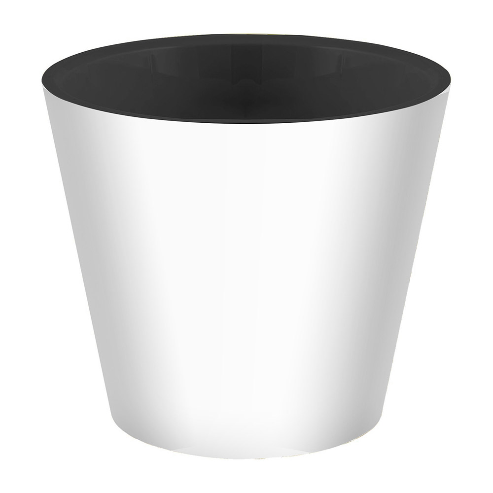 Кашпо декоративное Idi land Rosemary d230 мм с дренажной вставкой 5 л белое