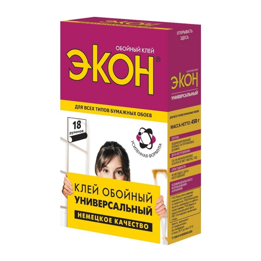 Клей для бумажных обоев Экон Универсальный 450 г (1830002) — купить в ...