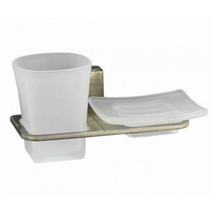 Стакан для зубных щеток с мыльницей WasserKraft Exter (K-5226)