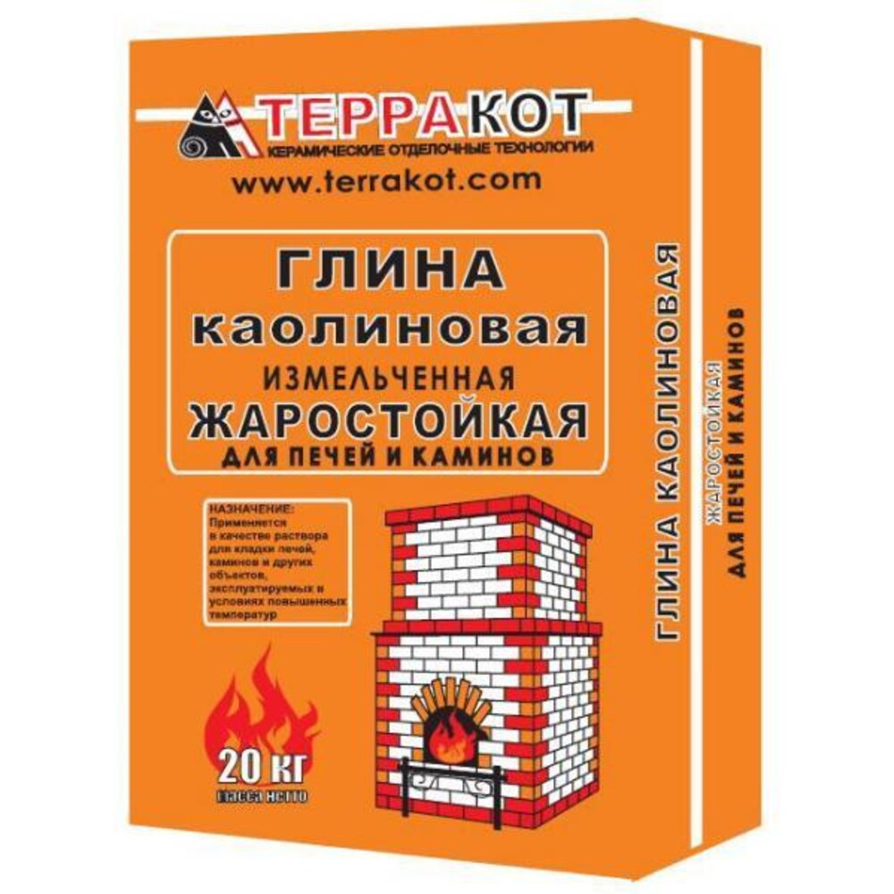 Cмесь кладочная для печей и каминов Терракот глиняная 20 кг — купить в ...