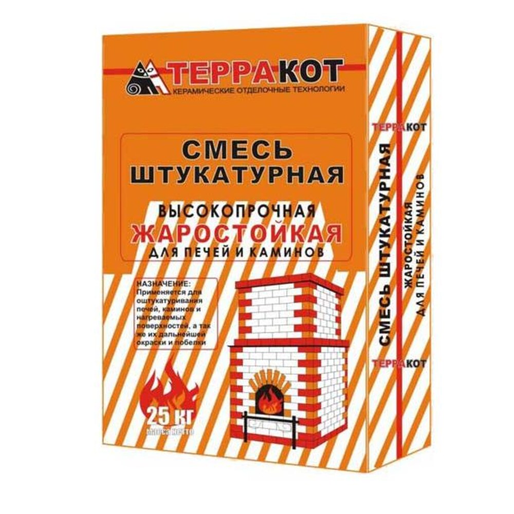 Штукатурка для печей и каминов Терракот 25 кг — купить в Санкт ...
