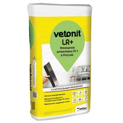Шпаклевка полимерная Weber.vetonit LR+ для сухих помещений белая 2 кг